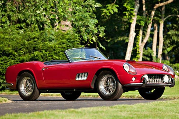 Zu den gefragtesten Modellen zählte auch der Ferrari 250 GT California Spider GT LWB (Long Wheel Base) aus dem Jahr 1960. Sein Auktionspreis lag bei 11,28 Millionen Dollar. (Foto: Classic Car Tax)