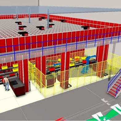 3D-Layout der Kommissionierung: Die Optimierung der Lagerperformance seiner Kunden ist die Mission von Element Logic, dem weltweit ersten und größten Autostore-Partner. (Bild: Element Logic)