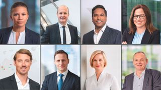 MM Maschinenmarkt hat acht Geschäftsführer gefragt: Wie wird 2026? (Bild: Schneider Electric, Grob, Marcel Helfert, Schunk , Eirich, EDL, Florian Generotzky (DMG Mori), Voss Fluid)