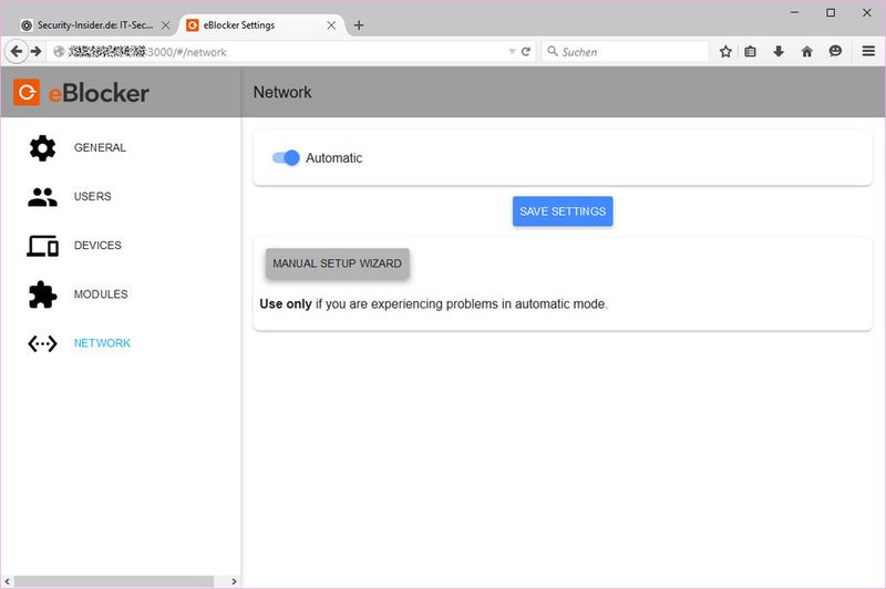 Sollte man DHCP abgeschaltet haben oder auf andere Probleme stoßen, so muss man den eBlocker manuell für das Netzwerk konfigurieren. (Bild: Archiv)