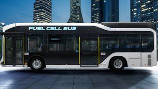 Toyotas Brennstoffzellenbus heißt Sora – das steht für „Sky“, „Ocean“, „River“ und „Air“. (Toyota)