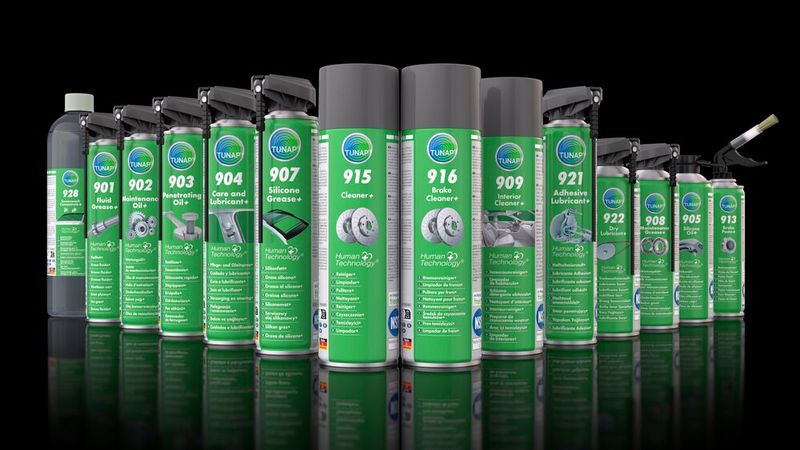 Die Human+Technology-Produkte decken industrielle Einsatzbereiche ab und bieten neue Rezepturen sowie ein erweitertes Sortiment. Die 14 Produkte verzichten auf das Lösungsmittel n-Hexan. Sie sind PFAS-frei und enthalten keine allergieauslösenden Farb- und Duftstoffe. (Bild: Tunap)