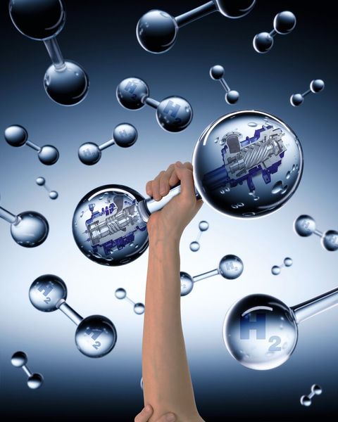 Erst die effiziente und sichere Verdichtung mithilfe verschiedener Kompressor-Arten ermöglicht es, Wasserstoff für industrielle Anwendungen auf wirtschaftliche Weise bereitzustellen. (Bild: peterschreiber.media - stock.adobe.com)
