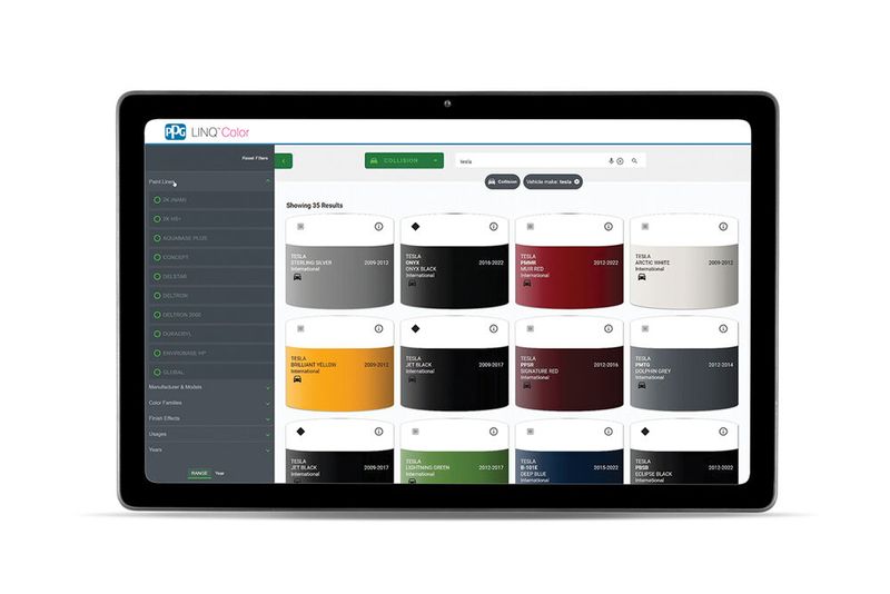 Sieger in der Kategorie „Karosserie & Lack“ ist die PPG Deutschland Sales & Services GmbH mit dem LINQ Digital Ecosystem. Das PPG Linq Ökosystem hilft Lackierbetrieben, effizienter und nachhaltiger zu arbeiten. Das PPG Linq Ökosystem digitalisiert und automatisiert die Prozesse vom Auslesen der Farbtöne bis zum Mischen des Lacks und der automatisierten Nachbestellung von Produkten.  (Bild: PPG)