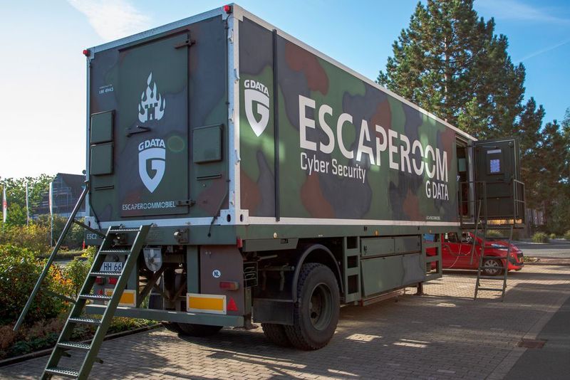 Ein Highlight auf dem Tech Day: Der G DATA Security Escape Truck. (G Data)