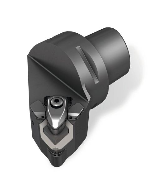 Für hohe Oberflächengüte, lange Standzeiten und optimale Spankontrolle sorgt die interne JHP-Kühlung der «Cermturn»-Halter mit vier Kühlmittelauslässen – zwei zur Span- und zwei zur Freifläche. (Bild: Iscar)