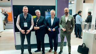 From left to right: Julien Marcilly (Deputy CEO Addup), Frank Moreau (CEO Addup), Prof. Dr.-Ing. Wolfgang Boos (Managing Partner WBA), Univ.-Prof. Dr.-Ing. Dipl.Wirt.-Ing. Johannes Henrich Schleifenbaum (RWTH Aachen University). (Addup)