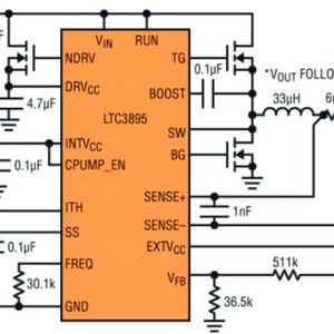 Bild 2a: Schaltplan des LTC3895. (Bild:  Linear Technology)