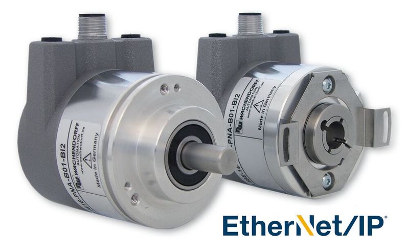 Mit dem Drehgeber WDGA58F stellt Wachendorff den nach eigenen Angaben kompaktesten EtherNet/IP-Drehgeber der Welt vor: Der Sensor besitzt eine Einbautiefe von lediglich 46,5 mm. (Bild: Wachendorff Automation GmbH & Co. KG)