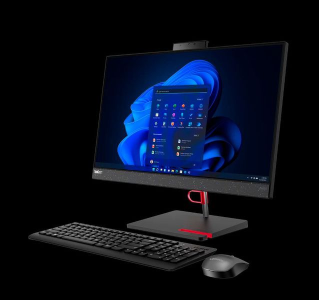 Lenovo stattet den All-in-One-PC Thinkcentre neo 50a 24 mit einer KI-gestützten Anwesenheitserkennung aus. Sie beschleunigt die Anmeldung und kann dabei helfen, Strom zu sparen. Denn das Display wird gedimmt, wenn der User wegsieht. (Bild: Lenovo)