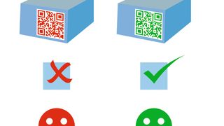 [Vert = produit original] et [rouge = contrefaçon], un simple smartphone suffit pour les identifier. (Image: Sapolaris)