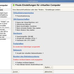 Abbildung 1: Die Einrichtung von virtuellen Maschinen in SLES erfolgt aus dem zentralen Verwaltungstool Yast