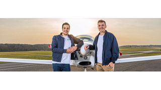 Tobias Rieker (r.) und Amin Oumhamdi gründeten 2020 das Start-up Markt-Pilot. (Bild: Björn Brenner)