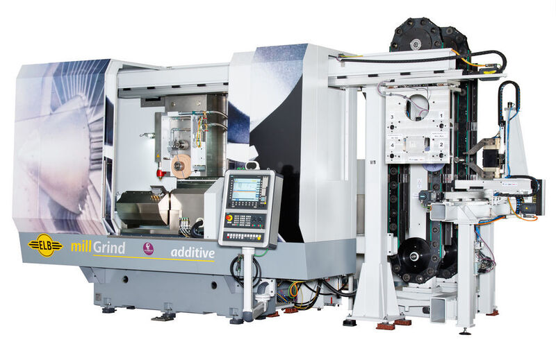 Modular komplett: Die Smart Line Mill-Grind-Maschine mit Wechsler ist ein Bearbeitungszentrum für unterschiedliche Bearbeitungsverfahren. (www.foto-ziemlich.de; Elb-Schliff)