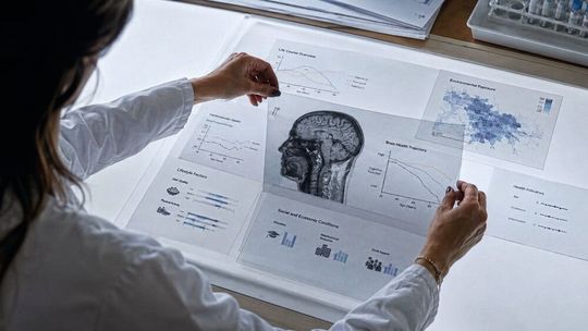 Die Gesundheit unseres Gehirns hängt nicht von einem einzelnen Faktor ab – sondern vom Zusammenspiel vieler Einflüsse über das ganze Leben hinweg (Symbolbild).(Bild:  KI-generiert)