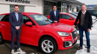 Sind mit den Fortschritten in Ostwürttemberg zufrieden (v.l.n.r.): Timo Mages, Daniel Barban und Michael Fleischmann.  (Bild: Auto Bierschneider)