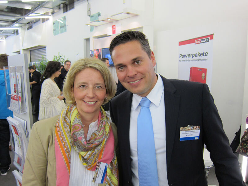 Stephanie Steen, IT-BUSINESS, und Christian Bedel, Haufe-Lexware (Bild: IT-BUSINESS)