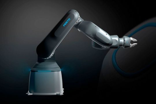 Der Festo Cobot ist der erste pneumatischer Roboter am Markt. (Bild:  FESTO SE & Co. KG)