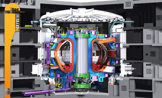 The Configuration Management Model of the ITER Tokamak, without its plasma, produced by the Design Integration Section in July 2013. (ITER Organization)