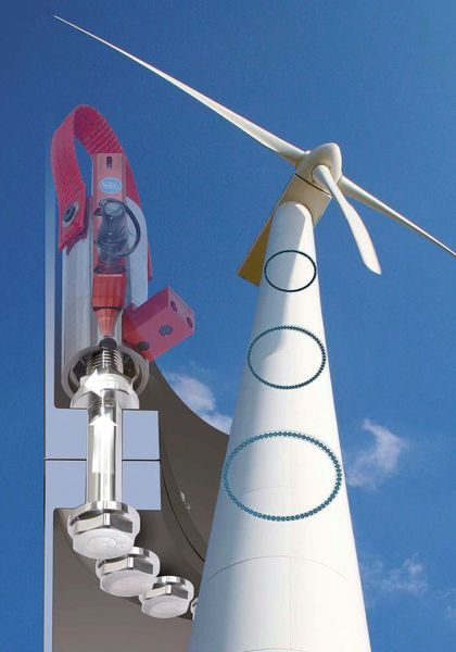 Mit der IHF-Stretch-Methode können kleinere Flanschstärken in Windkraftanlagen realisiert werden.  (Bild: ITH)