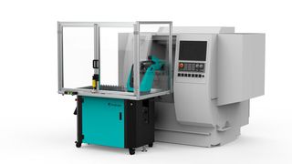 Auf der Motek 2023 zeigt Fruitcore Robotics unter anderem das neueste Solution Kit Machine Tending. Das CE-zertifizierte Automatisierungsmodul für die Maschinenbestückung bietet einen schnellen, flexiblen Einstieg in die Automatisierung, wie es heißt. (Bild: Fruitec Robotics)