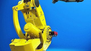 Die 900-kg-Version des Schwerlastroboters M-2000iA wird auf der Euroblech zu sehen sein. Der große Bruder stemmt sogar 1200 kg. Bilder: Fanuc (Archiv: Vogel Business Media)