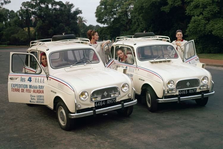 Neben der späteren Journalistin und Filmproduzentin Michèle Ray ließen sich Éliane Lucotte, Betty Gérard und Martine Libersart vor 55 Jahren auf die abenteuerliche Fahrt ein. (Renault)
