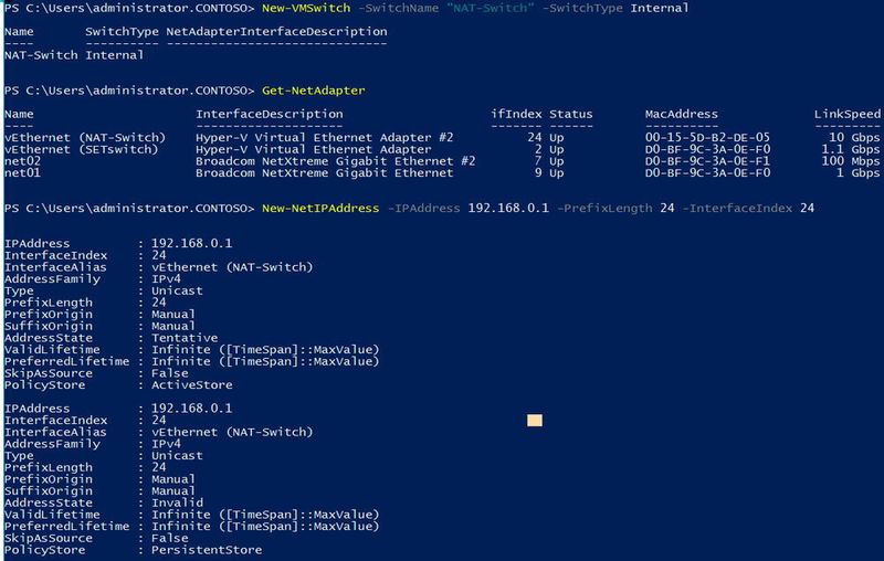In Windows 10 und Windows Server 2016 lassen sich NAT-Switches erstellen und Ports und IP-Adressen weiterleiten. (Joos / Microsoft)