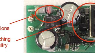 Bild 1: Die Nähe des Schaltknotens zu den Eingangsanschlüssen beeinträchtigt die EMI-Eigenschaften. (Bild: TI)