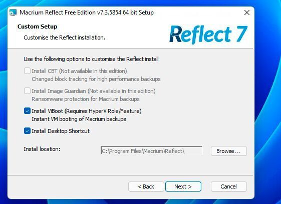 Installieren der notwendigen Erweiterungen für Macrium Reflect zur Wiederherstellung von Daten über virtuelle Festplatten. (Joos/Macrium Reflect (Screenshot))
