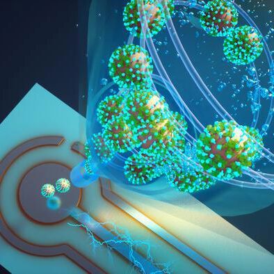 A team of researchers at the McKelvey School of Engineering and the School of Medicine has developed a proof-of-concept air quality monitor that can detect live SARS-CoV-2 virus in indoor environments. The monitor uses a biosensor made with nanobodies that is integrated into an air sampler that operates based on the wet cyclone technology. A team of researchers at the McKelvey School of Engineering and the School of Medicine has developed a proof-of-concept air quality monitor that can detect live SARS-CoV-2 virus in indoor environments. The monitor uses a biosensor made with nanobodies that is integrated into an air sampler that operates based on the wet cyclone technology.