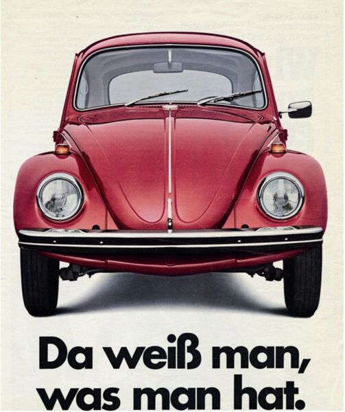 Käfer-Werbung ohne Worte .... (Foto: VW)