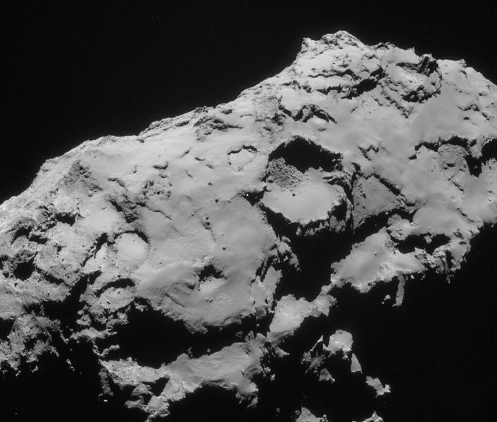 Dieses Bild des Kometen 67P/Churyumov-Gerasimenko wurde am 21. September 2014 von der Navigationskamera an Bord der Raumsonde Rosetta aufgenommen. (Bild: ESA)