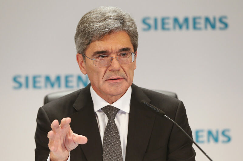 Joe Kaeser, Vorsitzender des Vorstands von Siemens, verkündet solides Geschäftsjahresende 2013. (Sean Gallup, Siemens)
