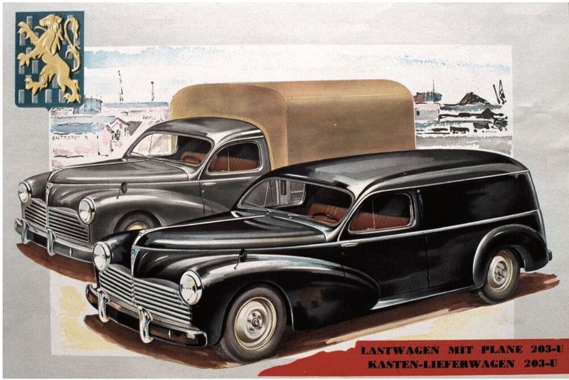 Peugeot 203 Lieferwagen Commerciale und Camionette (Bild: Peugeot)