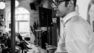 Mischa Feig präsentiert Boxlab an der Chemovator Geburtstagsfeier. (BASF / Chemovator)