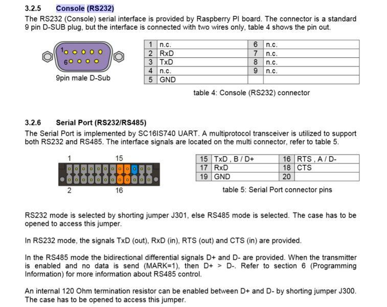 Embedded-System emPC-A/RPI von Janz Tec: RS232-Schnittstellen (Bild: Janz Tec)