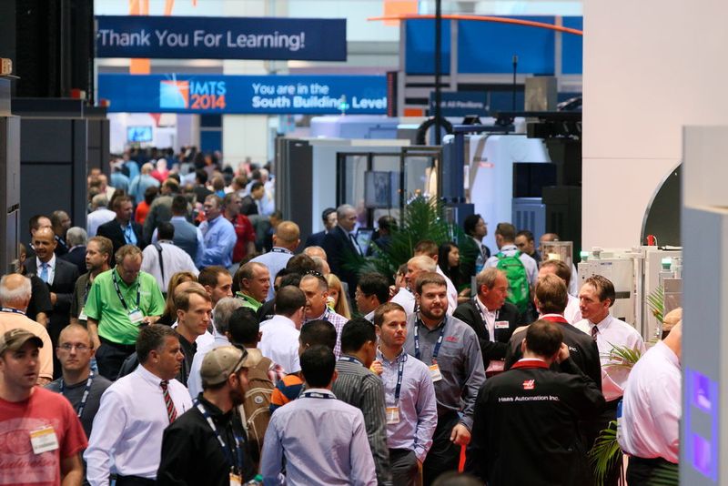 Prospects from the US manufacturing industry meet once every two years in Chicago at the biggest sectoral fair IMTS. (IMTS)