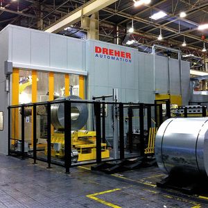 Die Beladung des Haspels erfolgt nach dem Beladen des Ladestuhls automatisch.