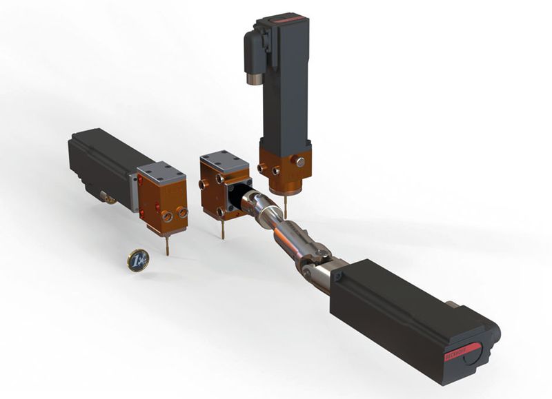 Speziell für kleinste Gewindegrössen hat Fibro eine Miniatur­einheit entwickelt, die in Konzeption und Funktion der gros­sen «Fetu»-Einheit entspricht, jedoch deutlich kompakter baut. (Bild: FIbro)