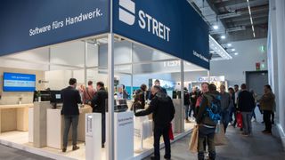 Am Streit-Messestand dreht sich in diesem Jahr alles um die digitale Baustelle – mit Apps, die Büro und Baustelle smart vernetzen. (Bild: Streit Software GmbH)