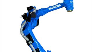 Der neue Motoman PL80 von Yaskawa palettiert Lasten bis 80 Kilogramm Gewicht. Er sei auch durch seine geringe Bauhöhe, das schlanke Design und die relativ kleine Aufstellfläche attraktiv. Lesen Sie hier mehr dazu. (Yaskawa)