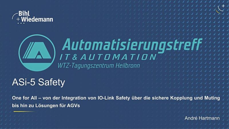 ASi-5 Safety: One for All – von der Integration von IO-Link Safety über die sichere Kopplung und Muting bis hin zu Lösungen für AGVs. (Bild: Bihl+Wiedemann)