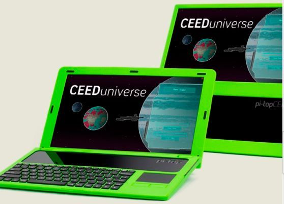 pi top mit Ceeduniverse: das Multilayer-Onlinegame lehrt Programmieren, Schaltungsaufbau und das Erstellen von Hardware, die mit dem Spiel in Echtzeit interagiert (Bild: pi-top.com)