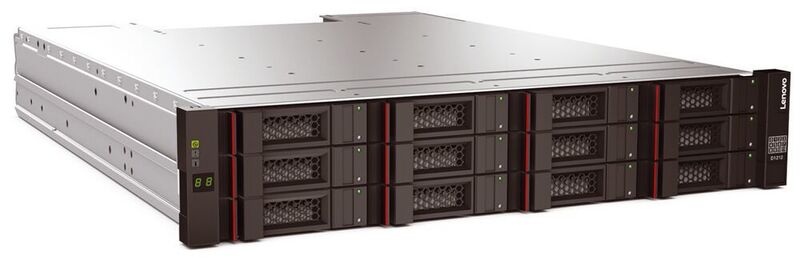 Für die Erweiterung der Speicherkapazität kann das Lenovo Storage D1212 mit 3,5-Zoll-Einschüben oder...  (Lenovo)