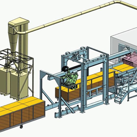 Vor allem seine komplexen Zerkleinerungsanlagen mit integrierten Zuführvorrichtungen, Greifern und Abluftsystemen stattet Getecha mittlerweile mit einer Vielzahl von Industrie-4.0-Funktionen aus.(Bild:  Getecha)