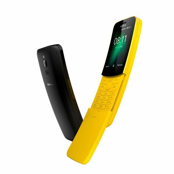 Das neue „alte“ Nokia 8110 im ikonischen Gelb ist 4G-fähig. (Nokia)