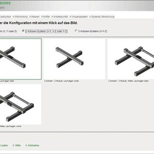 Die Vorgehensweise ist einfach: Auswahl der gewünschten Achsen-Konfiguration...