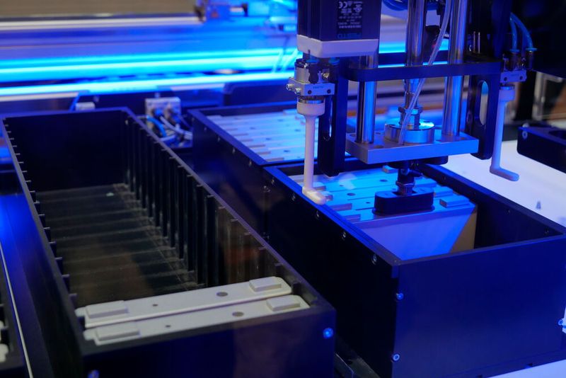 Bei Festo drehte sich wieder alles rund um die Batterie. Am Stand wurde gezeigt, wie Automatisierung beim Bau neuer Batterien helfen kann und wie das automatisierte Recycling der ausgedienten Modelle funktionieren könnte.  (Bild: Sandro Kipar/VCG)