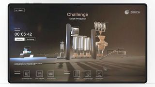 So wird es aussehen, wenn Eirich sein smartes Formsand-Managementsystem live aber digital auf der Gifa präsentiert. Das wird bewusst per Touch-App geschehen, weil große Anlagen auf Messen zwar beeindrucken, aber nicht alles klar werden lassen, so die Erfahrung von Eirich. (Bild: Eirich)